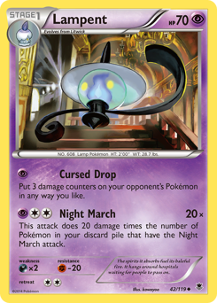 Lampent, Phantom Forces #42, Pokémon TCG card