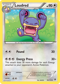 Loudred, Phantom Forces #84, Pokémon TCG card