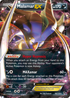 Malamar-EX, Phantom Forces #58, Pokémon TCG card