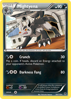 Mightyena, Phantom Forces #54, Pokémon TCG card