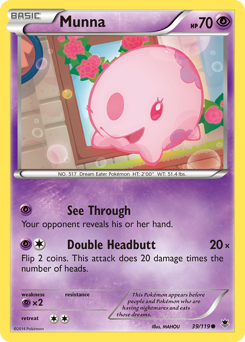 Munna, Phantom Forces #39, Pokémon TCG card