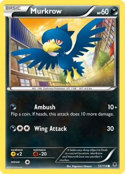 Murkrow, Phantom Forces #51, Pokémon TCG card
