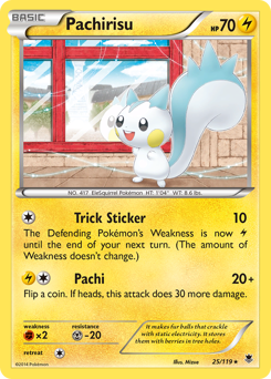 Pachirisu, Phantom Forces #25, Pokémon TCG card
