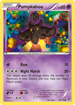 Pumpkaboo, Phantom Forces #44, Pokémon TCG card