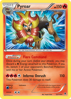 Pyroar, Phantom Forces #12, Pokémon TCG card