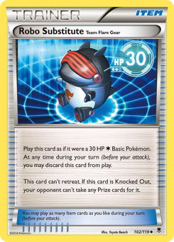 Robo Substitute Team Flare Gear, Phantom Forces #102, Pokémon TCG card