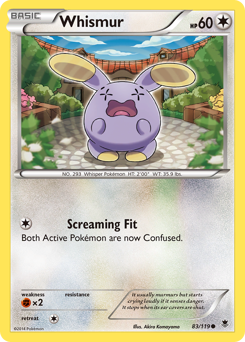 Whismur, Phantom Forces #83, Pokémon TCG card