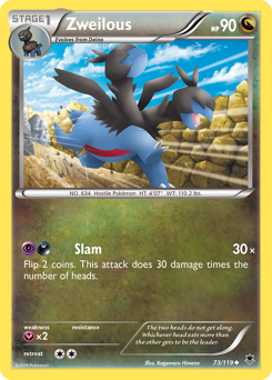 Zweilous, Phantom Forces #73, Pokémon TCG card