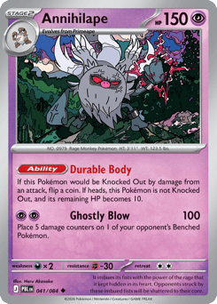 Annihilape, Pitch Black #41, Pokémon TCG card