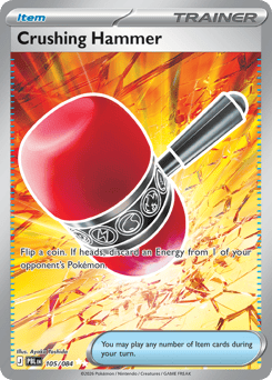 Crushing Hammer, Pitch Black #105, Pokémon TCG card