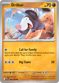 Drilbur, Pitch Black #46, Pokémon TCG card