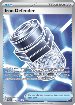 Iron Defender, Pitch Black #110, Pokémon TCG card