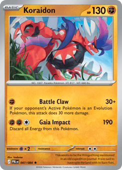 Koraidon, Pitch Black #47, Pokémon TCG card