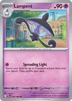 Lampent, Pitch Black #37, Pokémon TCG card