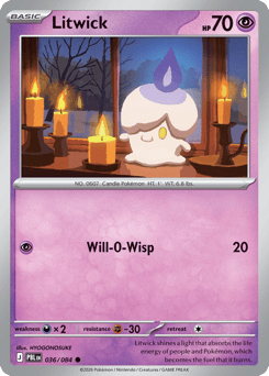 Litwick, Pitch Black #36, Pokémon TCG card