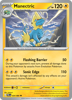 Manectric, Pitch Black #24, Pokémon TCG card