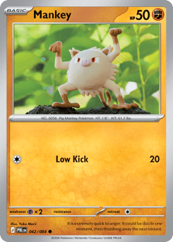 Mankey, Pitch Black #42, Pokémon TCG card