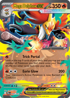 Mega Delphox ex, Pitch Black #8, Pokémon TCG card