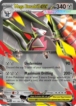 Mega Excadrill ex, Pitch Black #65, Pokémon TCG card