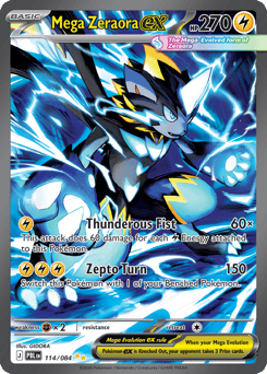 Mega Zeraora ex, Pitch Black #114, Pokémon TCG card