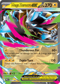 Mega Zeraora ex, Pitch Black #27, Pokémon TCG card