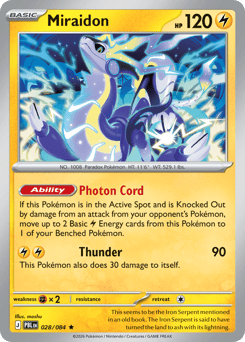 Miraidon, Pitch Black #28, Pokémon TCG card