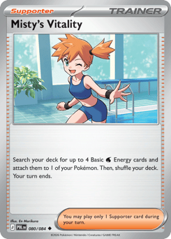 Misty's Vitality, Pitch Black #80, Pokémon TCG card