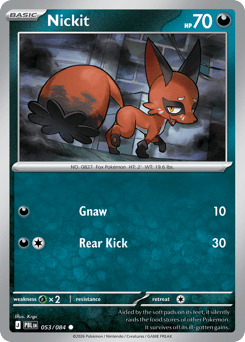 Nickit, Pitch Black #53, Pokémon TCG card