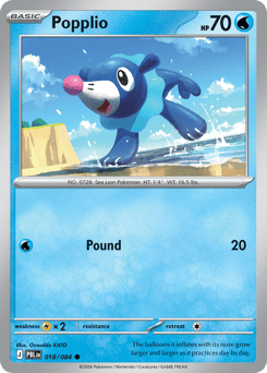 Popplio, Pitch Black #18, Pokémon TCG card