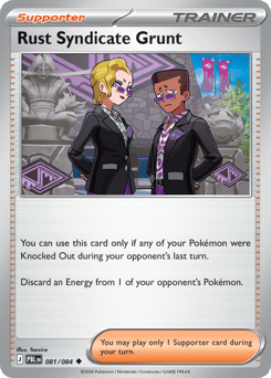 Rust Syndicate Grunt, Pitch Black #81, Pokémon TCG card
