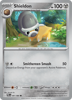 Shieldon, Pitch Black #61, Pokémon TCG card