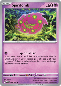 Spiritomb, Pitch Black #35, Pokémon TCG card