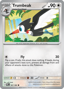 Trumbeak, Pitch Black #67, Pokémon TCG card