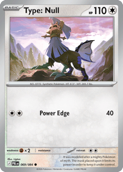 Type: Null, Pitch Black #69, Pokémon TCG card