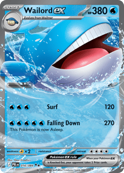 Wailord ex, Pitch Black #16, Pokémon TCG card