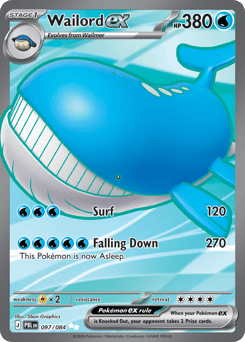 Wailord ex, Pitch Black #97, Pokémon TCG card