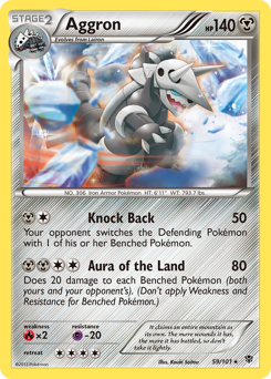Aggron, Plasma Blast #59, Pokémon TCG card