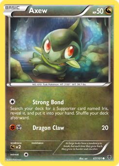 Axew, Plasma Blast #67, Pokémon TCG card