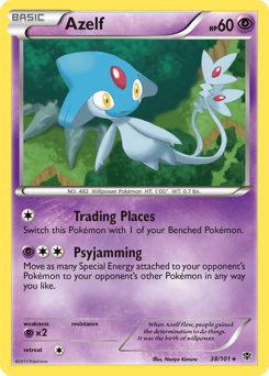 Azelf, Plasma Blast #38, Pokémon TCG card