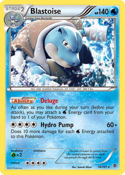 Blastoise, Plasma Blast #16, Pokémon TCG card