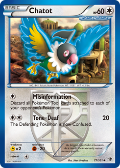 Chatot, Plasma Blast #77, Pokémon TCG card