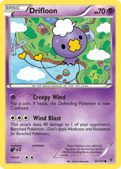 Drifloon, Plasma Blast #34, Pokémon TCG card