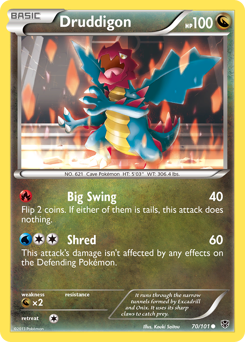 Druddigon, Plasma Blast #70, Pokémon TCG card