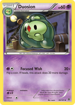 Duosion, Plasma Blast #43, Pokémon TCG card