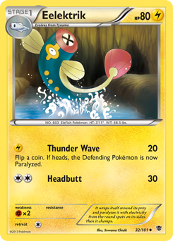 Eelektrik, Plasma Blast #32, Pokémon TCG card