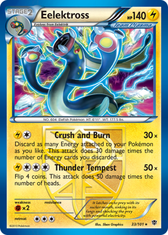 Eelektross, Plasma Blast #33, Pokémon TCG card