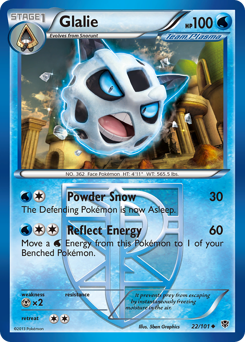Glalie, Plasma Blast #22, Pokémon TCG card