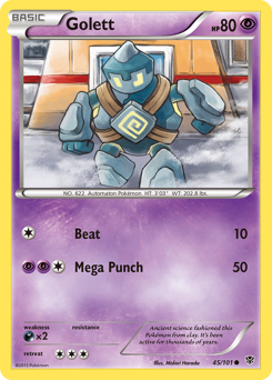 Golett, Plasma Blast #45, Pokémon TCG card