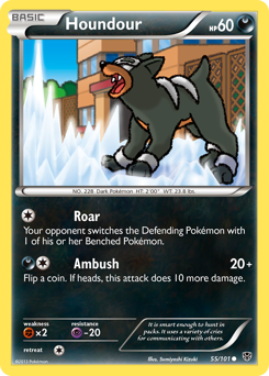 Houndour, Plasma Blast #55, Pokémon TCG card