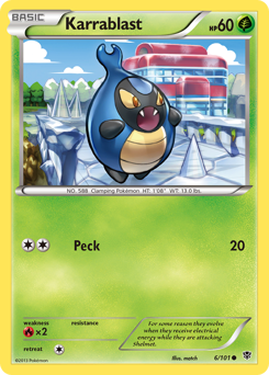 Karrablast, Plasma Blast #6, Pokémon TCG card
